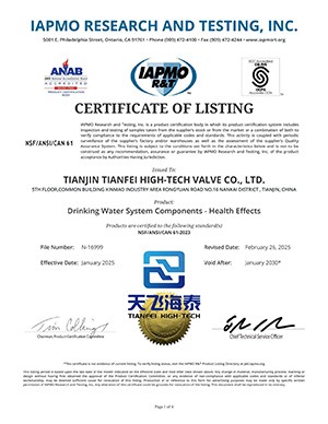 Vanne de commande motorisée de haute technologie Tianfei (3)